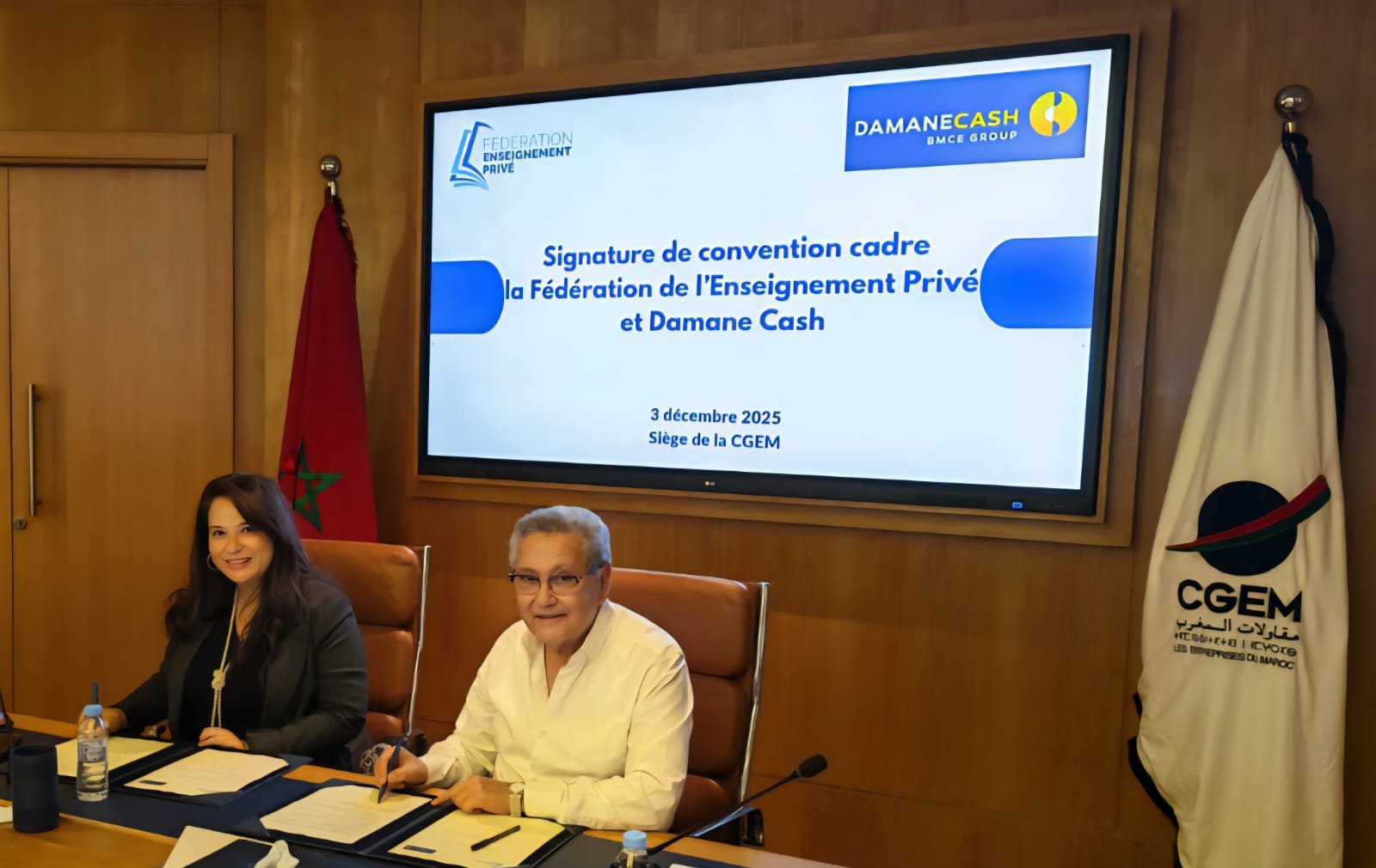 Damane Cash et la FEP s'accordent sur la digitalisation des paiements scolaires