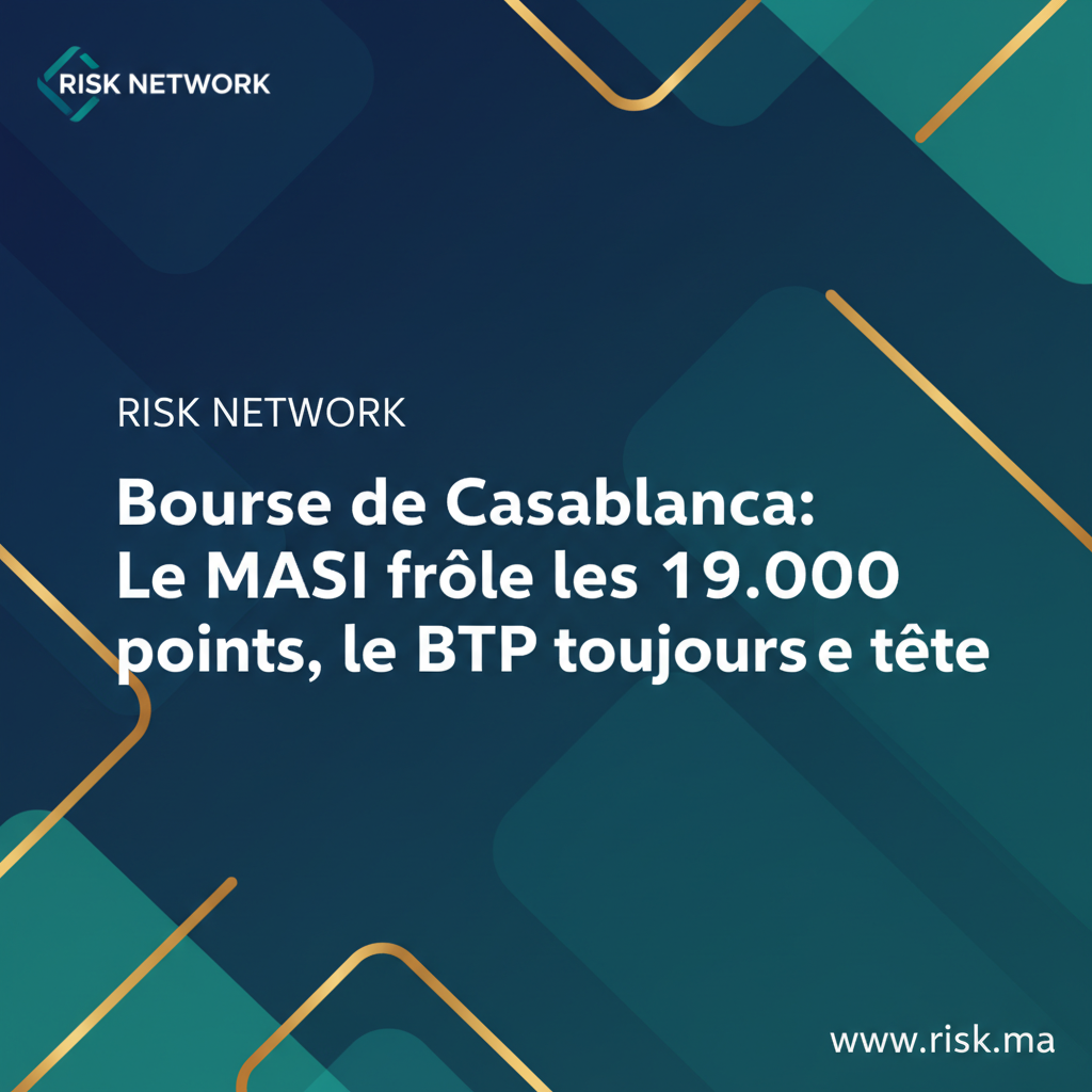 Casablanca Stock Exchange: MASI Nears 19,000 Points, BTP Still Leading  

(Note: I removed the date and source for a cleaner headline, but you can add them back if needed.)
