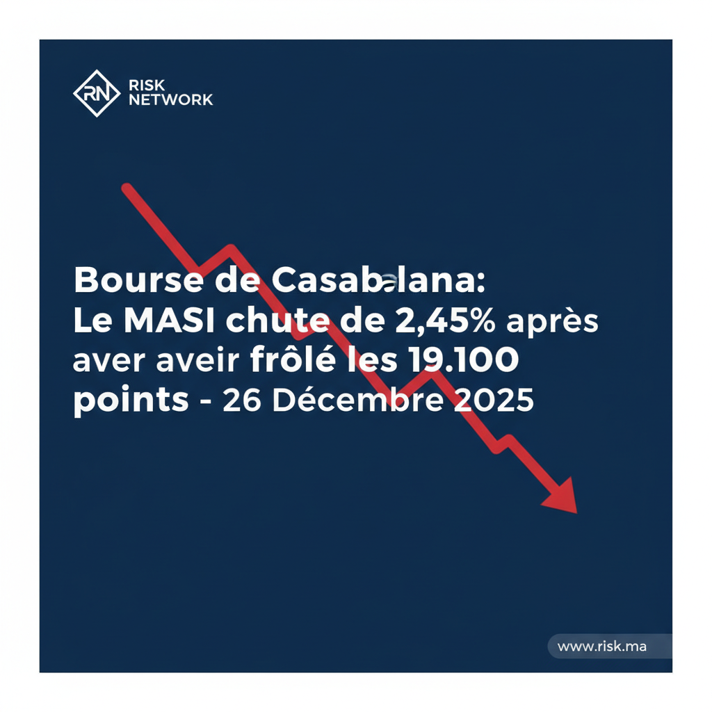 Casablanca Stock Exchange: MASI Drops 2.45% After Nearing 19,100 Points – December 26, 2025