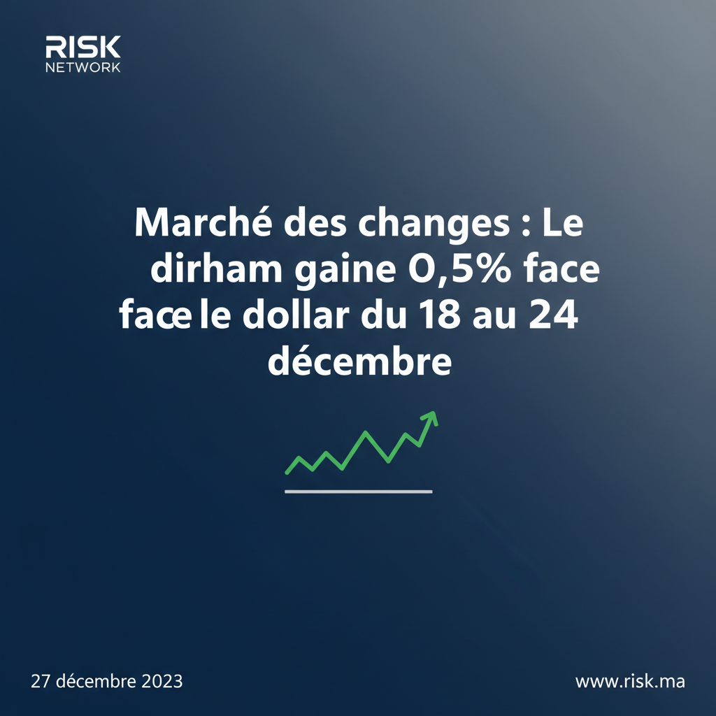 « Marché des changes : Le dirham gagne 0,5% face au dollar du 18 au 24 décembre »