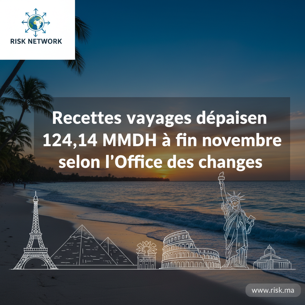 Recettes voyages dépassent 124,14 MMDH à fin novembre selon l&rsquo;Office des changes