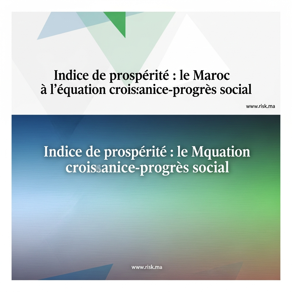 « Indice de prospérité : le Maroc face à l&rsquo;équation croissance-progrès social »