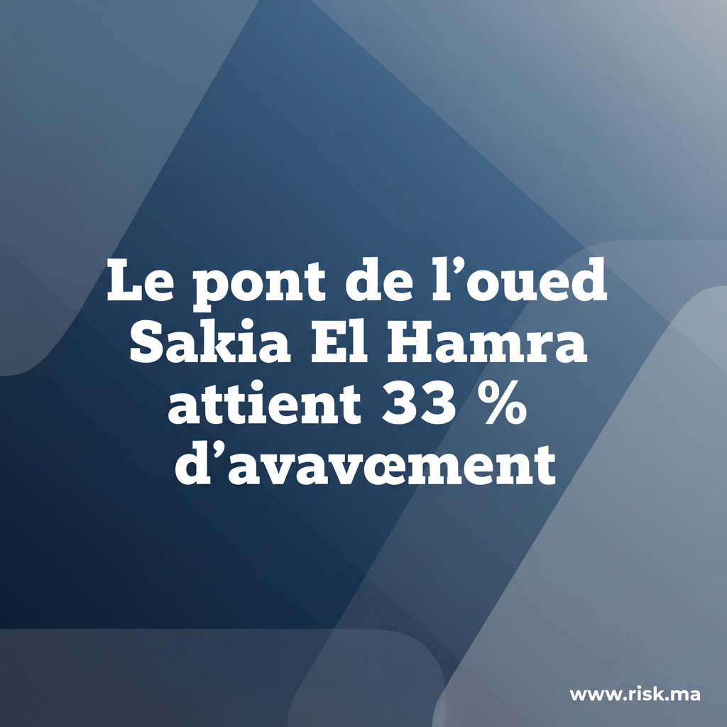 Le pont de l’oued Sakia El Hamra atteint 33 % d&rsquo;avancement